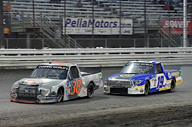 He led two times for 61 laps on the dirt at Knoxville Raceway. He led two times for 61 laps on the dirt at Knoxville Raceway.