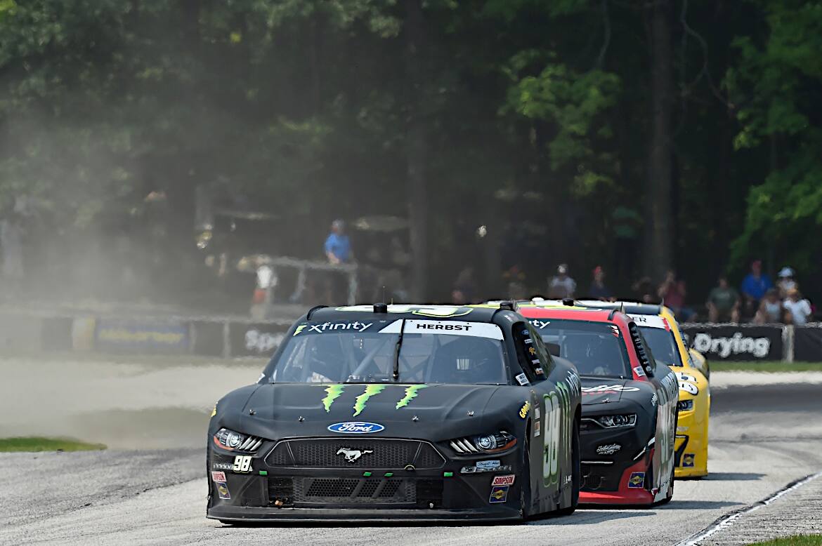 Riley Herbst was the third top-10 Mustang in seventh. Riley Herbst was the third top-10 Mustang in seventh.