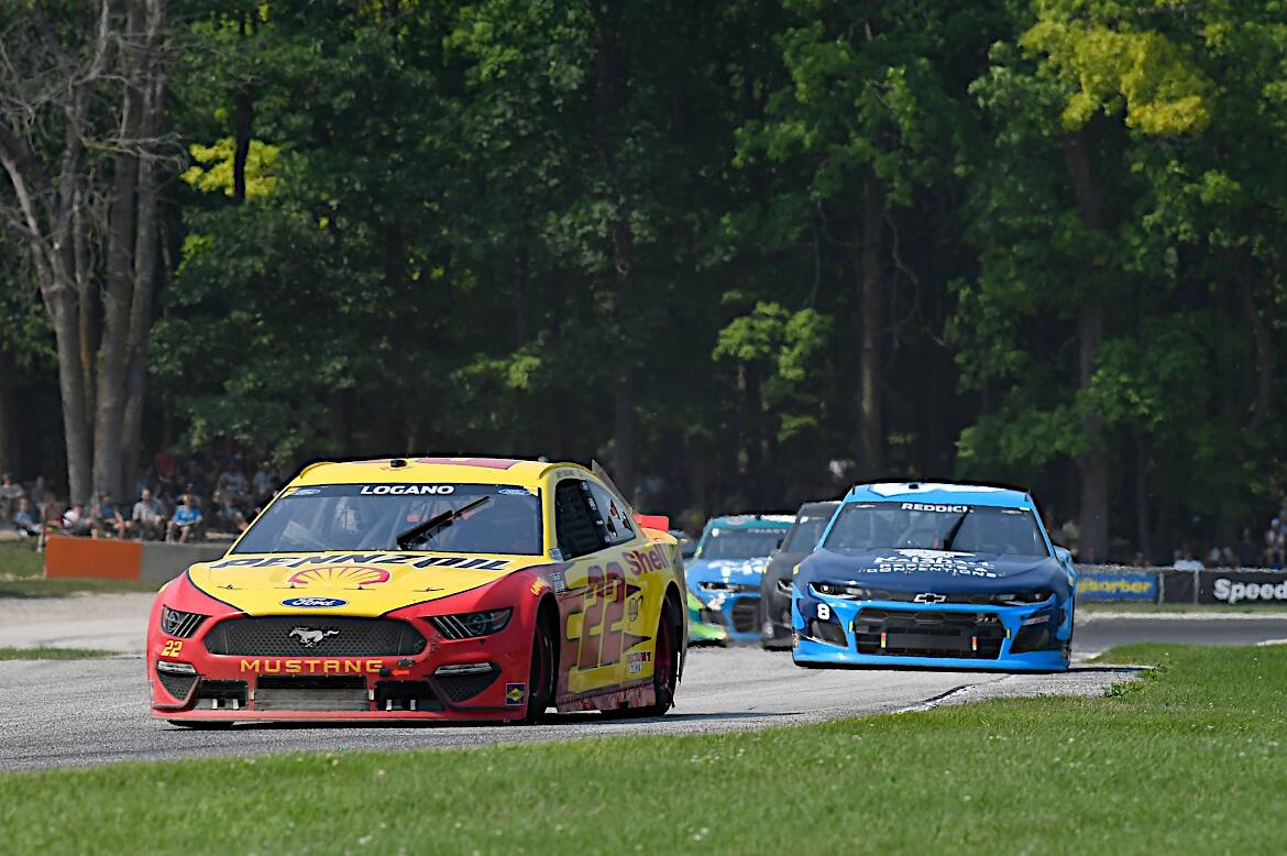 Joey Logano was 15th, Cole Custer 17th, Chris Buescher 18th and Ryan Blaney was 20th. Joey Logano was 15th, Cole Custer 17th, Chris Buescher 18th and Ryan Blaney was 20th.
