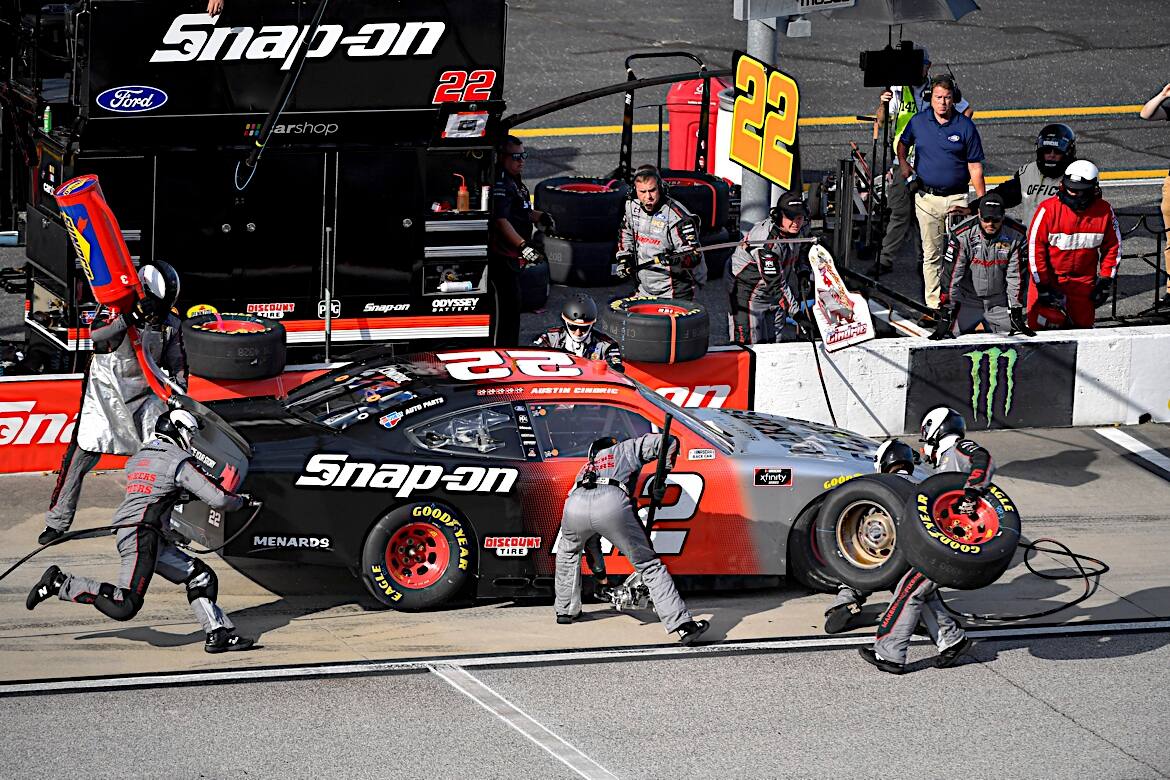 Cindric is now only one point behind the regular-season championship with two races remaining. Cindric is now only one point behind the regular-season championship with two races remaining.
