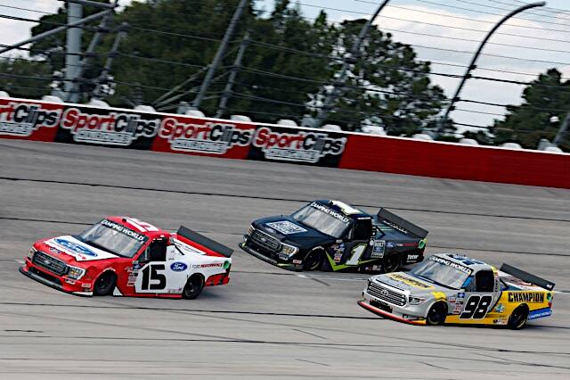 In the NASCAR Camping World Truck Series, Todd Gilliland finished fourth to lead Ford In the NASCAR Camping World Truck Series, Todd Gilliland finished fourth to lead Ford