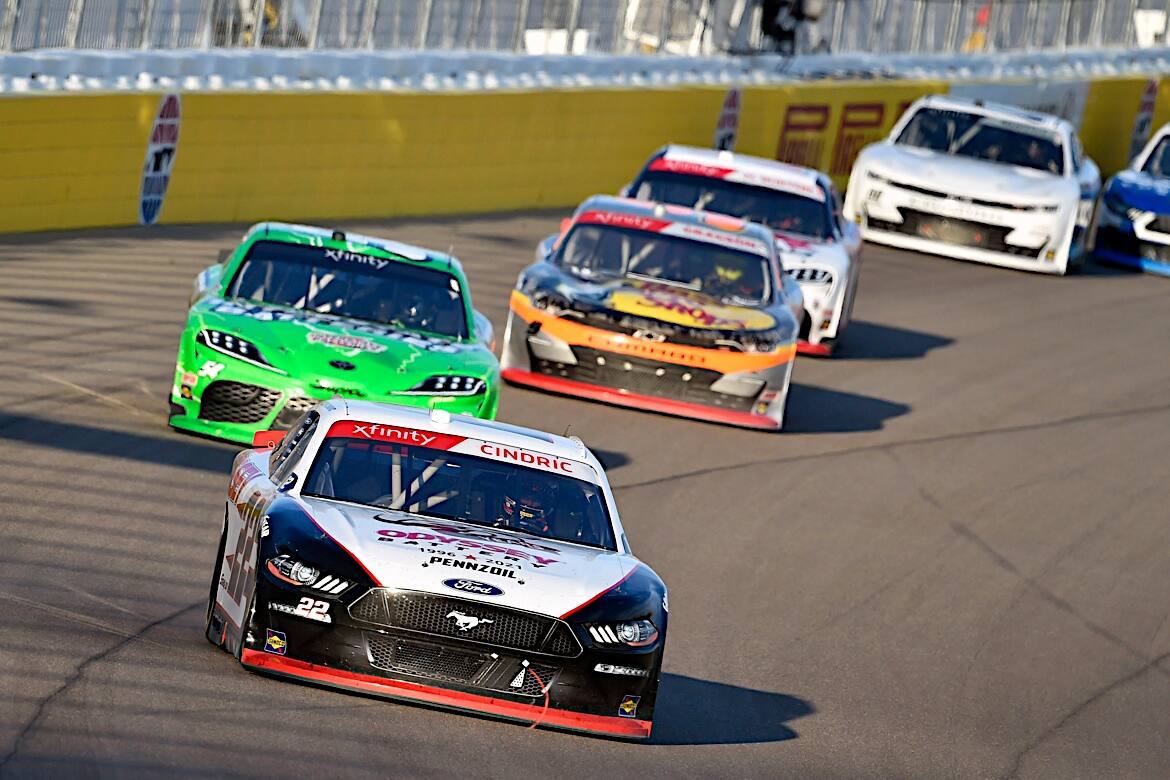 In the NASCAR Xfinity Series, Austin Cindric led 33 laps, finishing fourth in the playoff opener. In the NASCAR Xfinity Series, Austin Cindric led 33 laps, finishing fourth in the playoff opener.