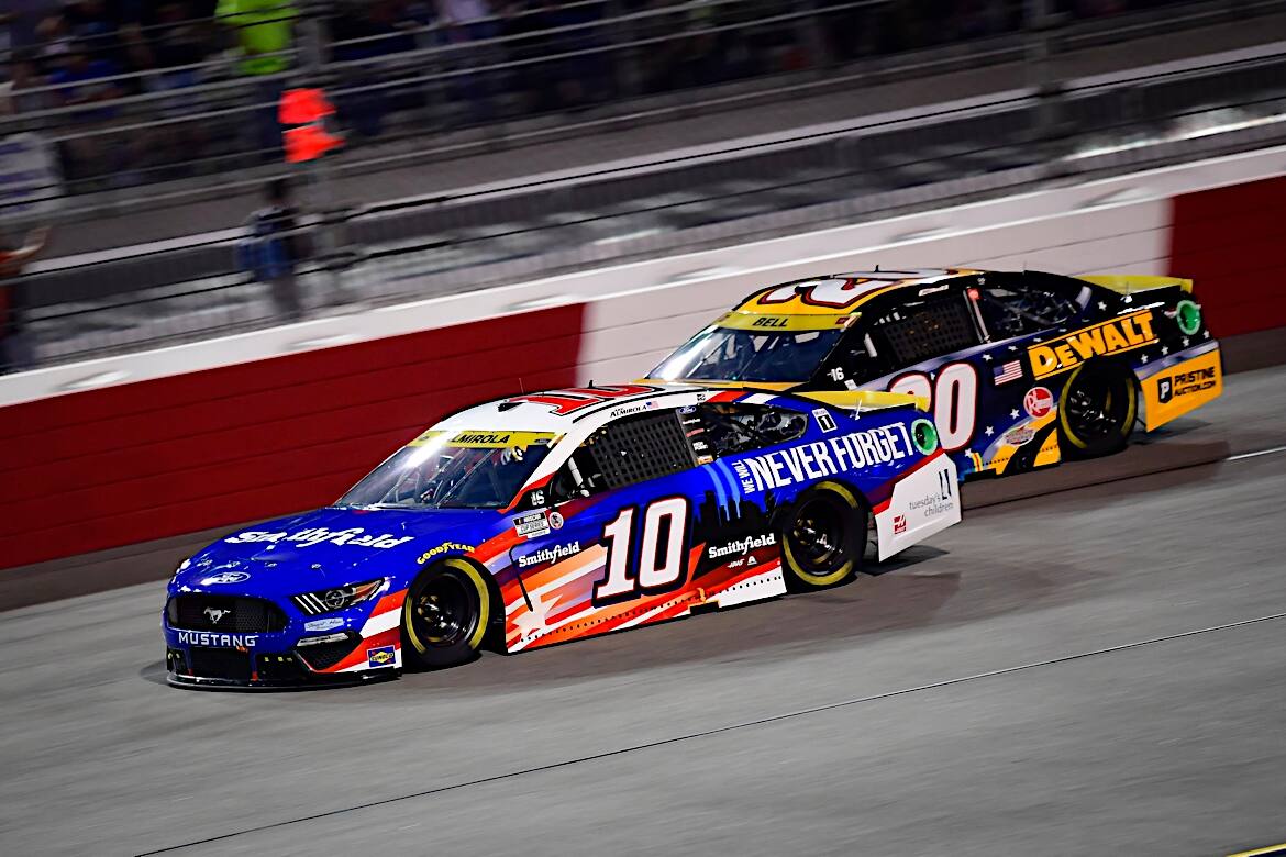 Logano is in fourth, Blaney fifth, Harvick sixth, Keselowski ninth and Almirola 11th. Logano is in fourth, Blaney fifth, Harvick sixth, Keselowski ninth and Almirola 11th.