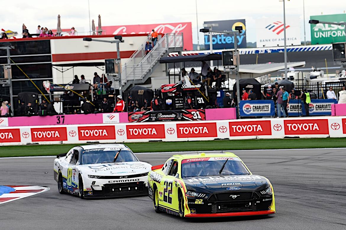 But Cindric spun his rear tires and was never able to mount a charge the final two laps. But Cindric spun his rear tires and was never able to mount a charge the final two laps.