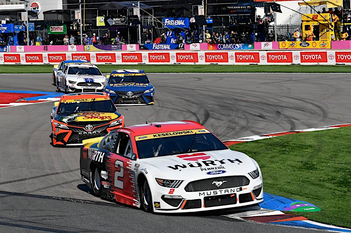 Blaney, Logano and Brad Keselowski all advanced to the Round of 8. Blaney, Logano and Brad Keselowski all advanced to the Round of 8.