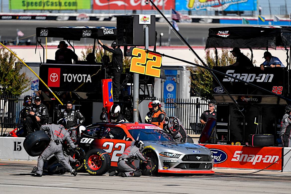 In the NASCAR Xfinity Series, Austin Cindric (fifth) led Ford in the first race of the Round of 8. In the NASCAR Xfinity Series, Austin Cindric (fifth) led Ford in the first race of the Round of 8.