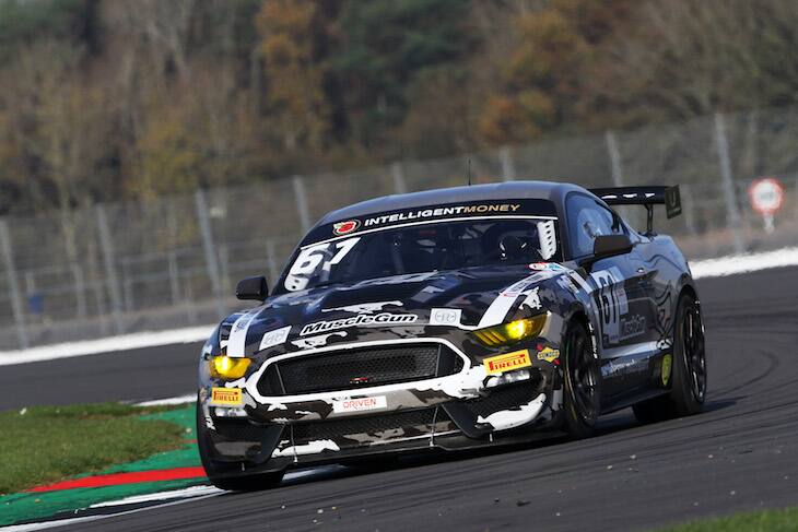 The Academy Motorsport Mustang GT4 driven by Will Moore and Matt Cowley won the British GT race. The Academy Motorsport Mustang GT4 driven by Will Moore and Matt Cowley won the British GT race.