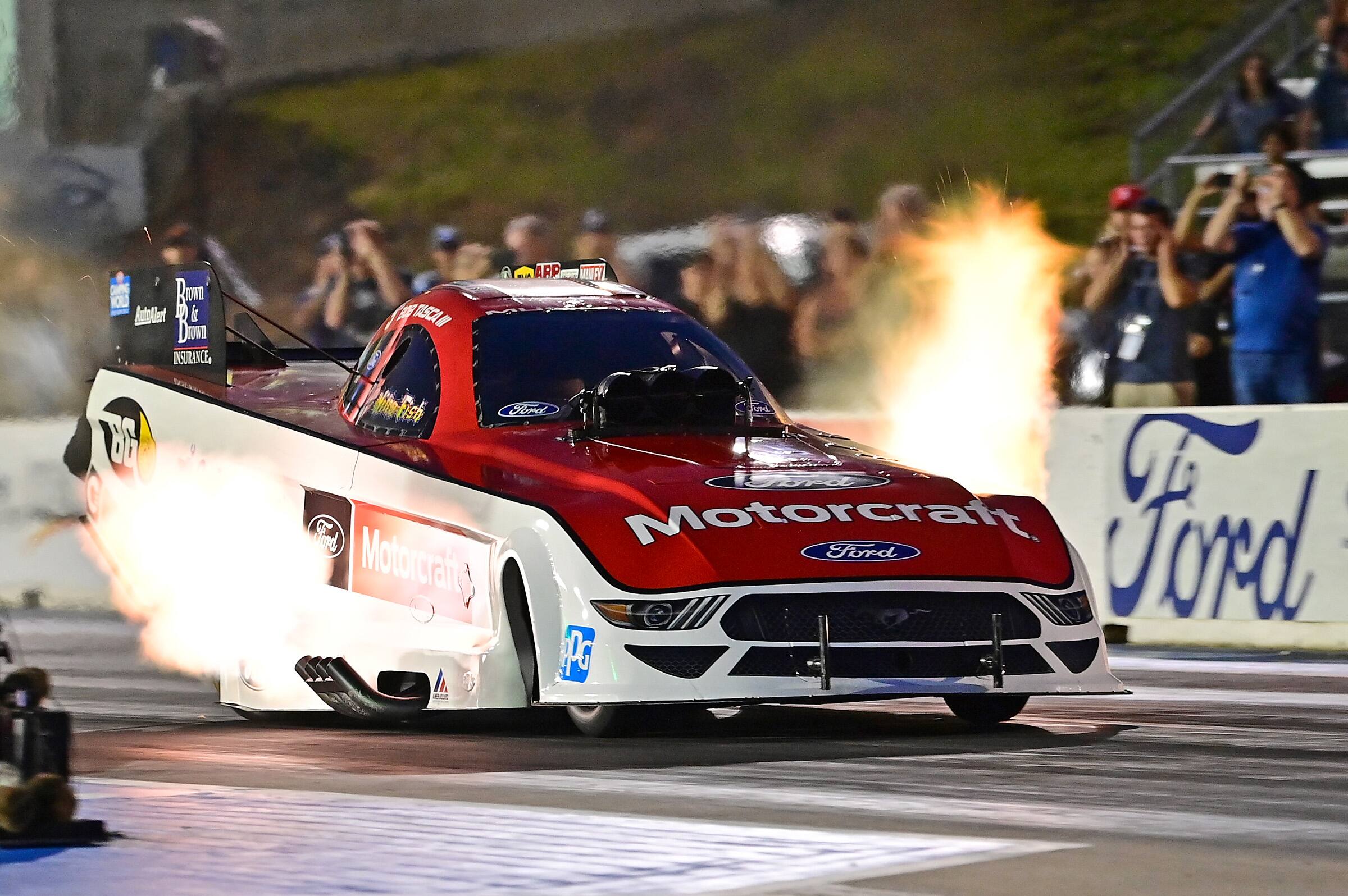 Bob Tasca III reached the NHRA Camping World Drag Racing Series quarterfinals in Bristol, Tennessee. Bob Tasca III reached the NHRA Camping World Drag Racing Series quarterfinals in Bristol, Tennessee.