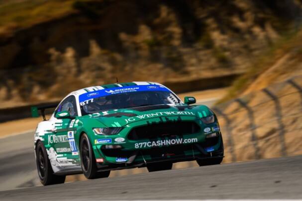 Sheena Monk and Kyle Marcelli showed great speed in their first race in a Mustang GT4.