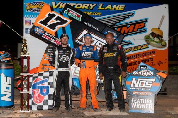 Donny Schatz finished second in the World of Outlaws series at Beaver Dam Raceway in Wisconsin. 