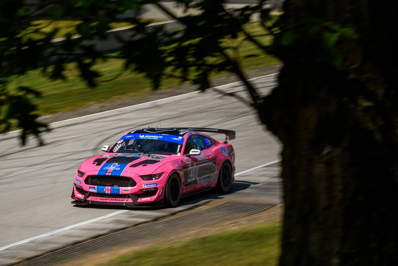 Joey Hand joined James Pesek in the No. 40 Mustang GT4 due to a scheduling conflict.