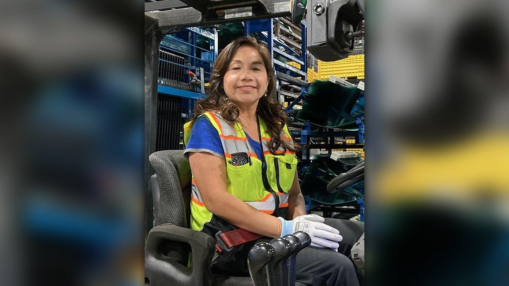 Maria Lourdes Rocheleau is a driver in the MP&L (Material Handling & Logistics) Department at Chicago Assembly Plant.