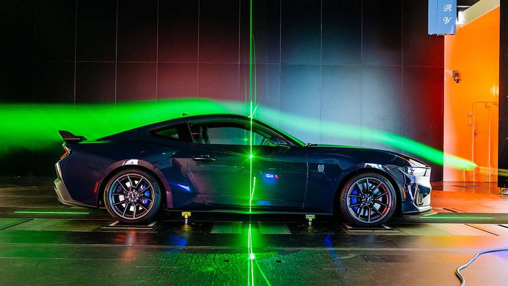 •	The Rolling Road Wind Tunnel was used to help develop the all-new Mustang® Dark Horse™.