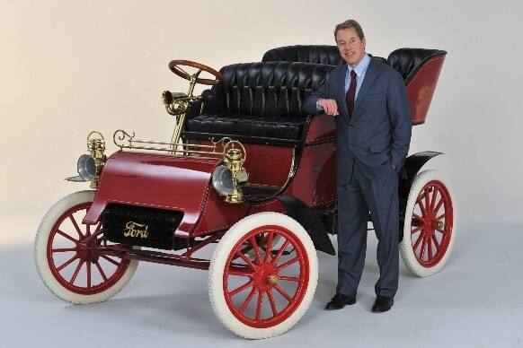 Executive Chair Bill Ford stands with the last remaining Model A, the third ever purchased, in 2012.