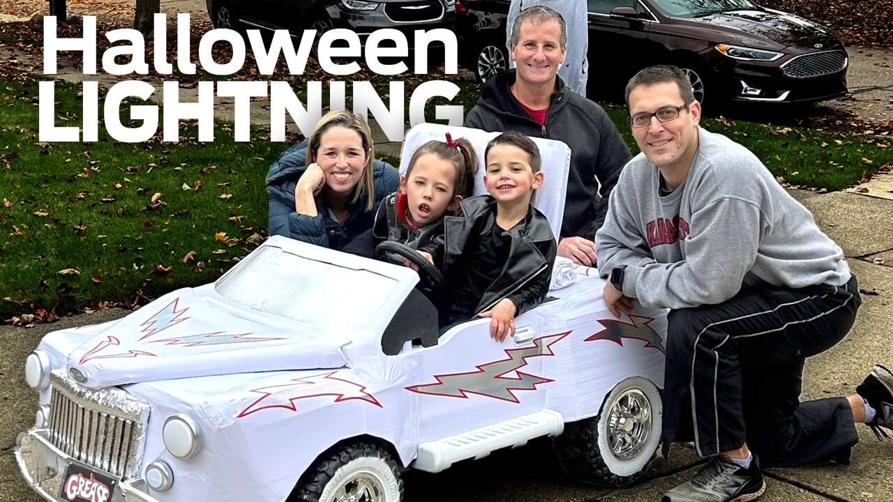 It's a labor of love for Cassar, who has been close friends with the Viane family for nearly 20 years. He said it took him roughly 120 hours working in his spare time to create the Grease Lightning vehicle from start to finish. 