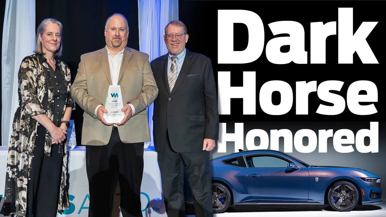 Coyote team members in attendance to accept the award from Wards Auto for Wards 10 Best Engines & Propulsion Systems included: Suzanne Robinson, Jim Rauch, Timothy Comer, Brian Lizotte, Marlowe Ma, Robert McWilliams, John Pauli and Chris Barnes.