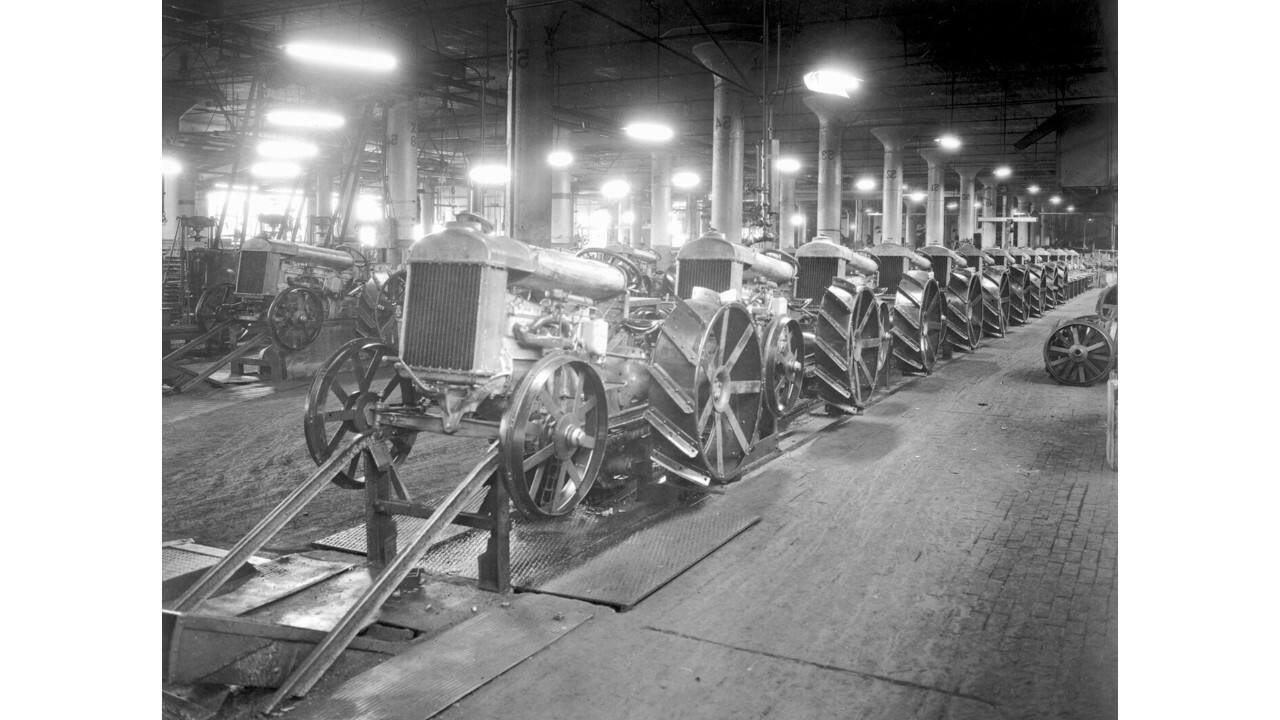 The Highland Park plant changed to producing tractors
