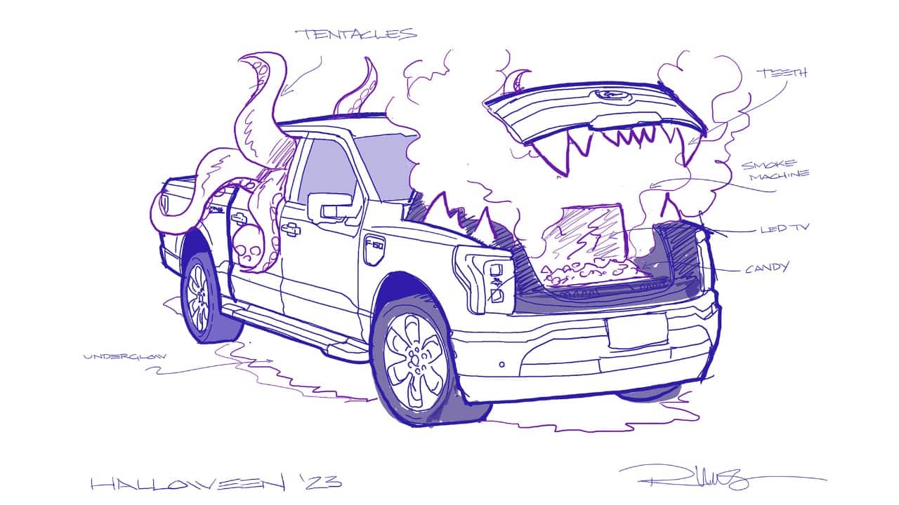 McManus started with a plan for how to incorporate elements including a smoke machine, strobe light, TV, monster teeth and tentacles.