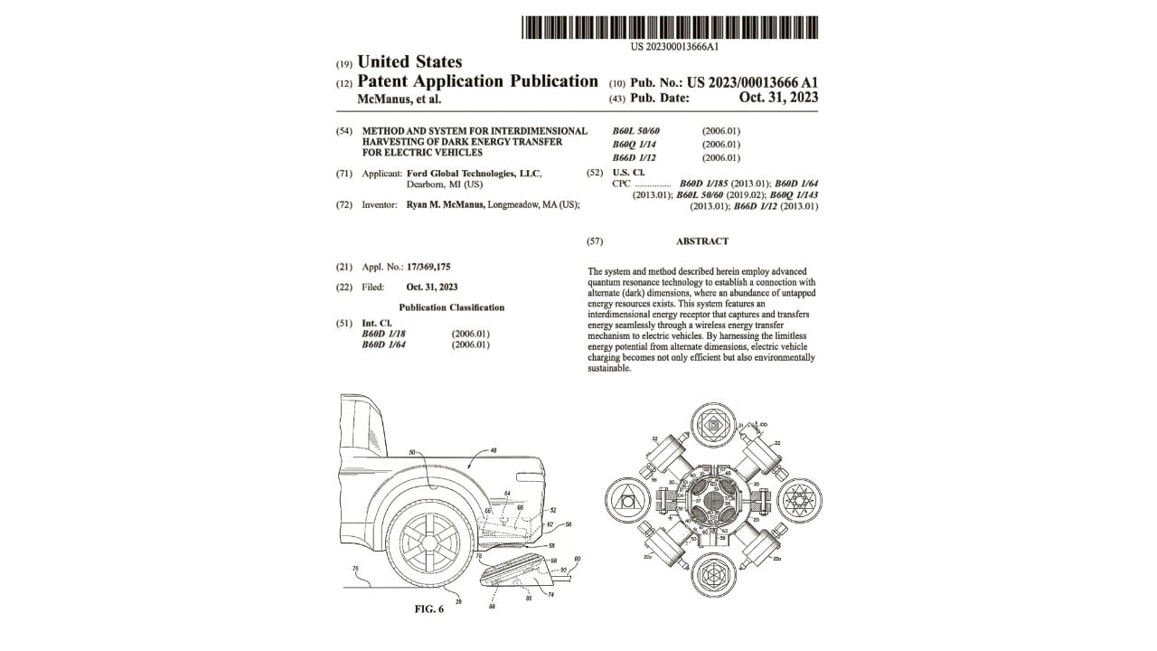 McManus created a fake patent application for his configuration.