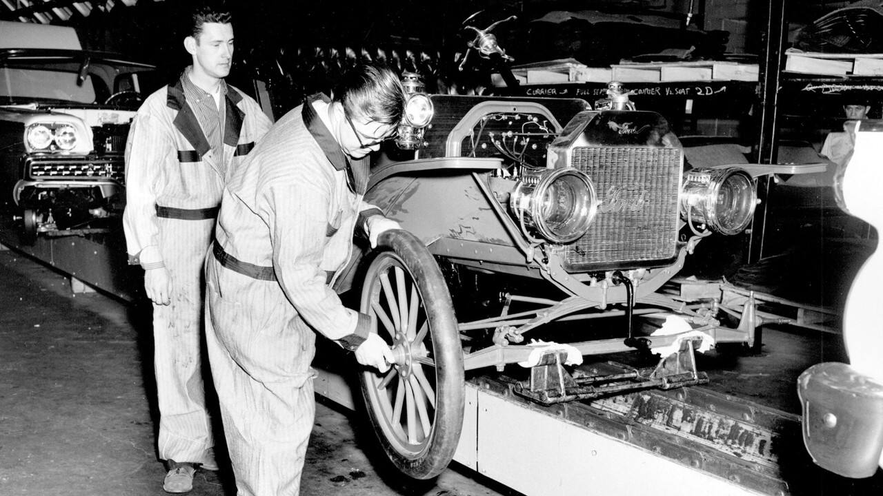 Some parts of the re-creation, such as the wheels, had to be custom made for the project. 