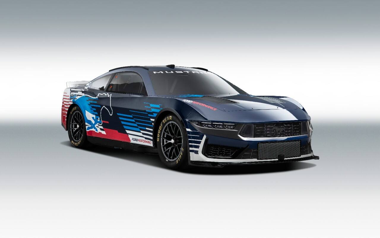 Fans won’t have to wait very long to see the new NASCAR Dark Horse Mustang in action, as it debuts in February. 