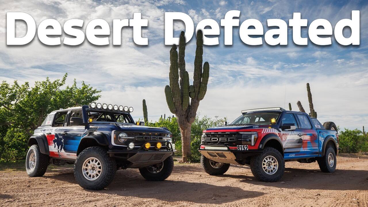 Bronco Raptor and F-150 Raptor R claimed stock class victories in the grueling Baja 1000 desert off-road race. 