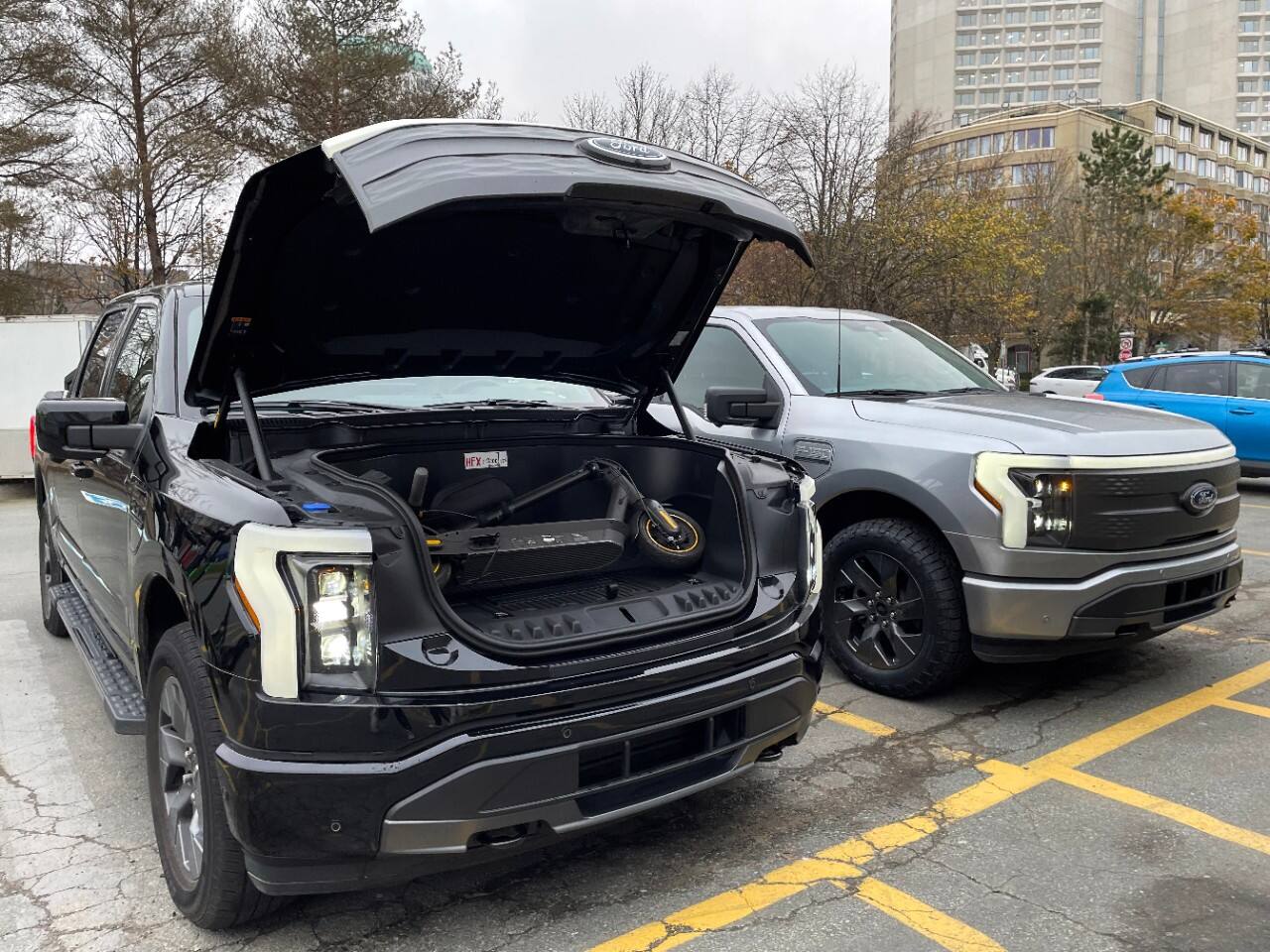 The open frunk of the F-150 Lightning
