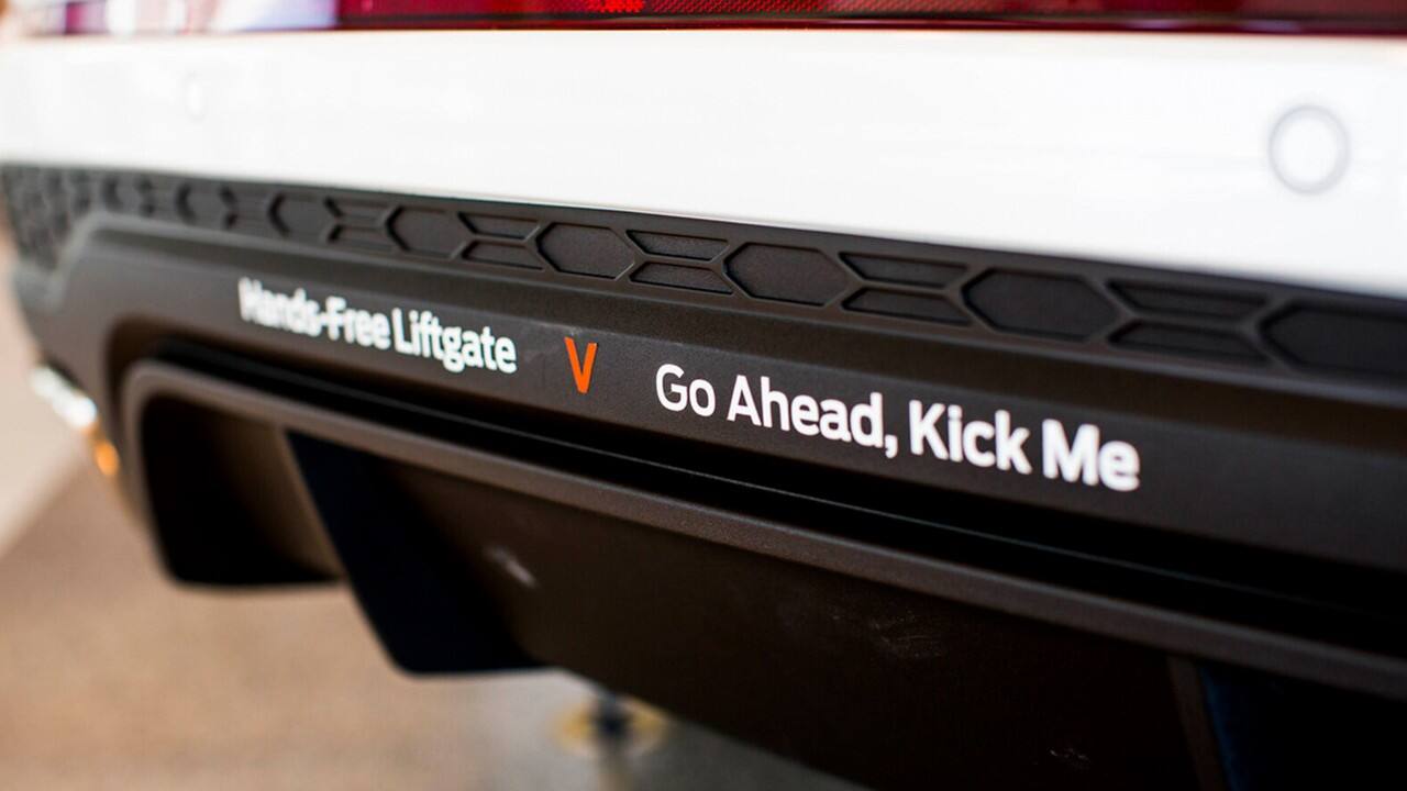 A close-up of a tailgate