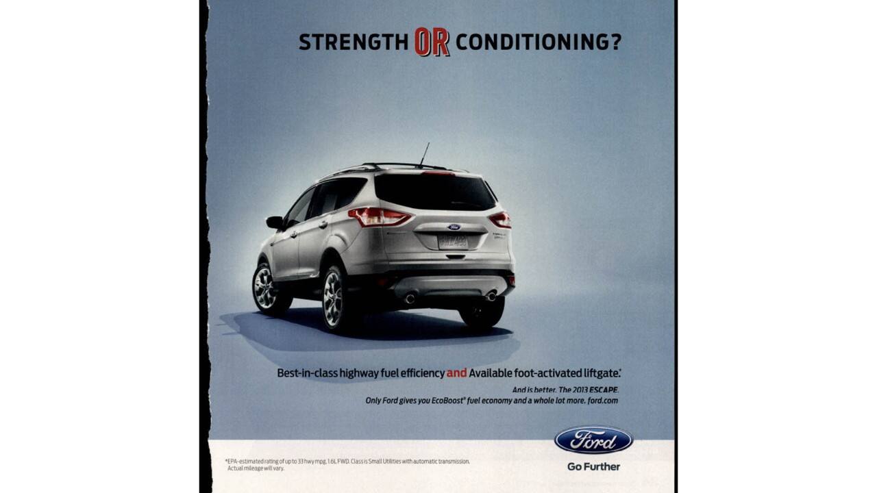 The back of a 2013 Ford Escape