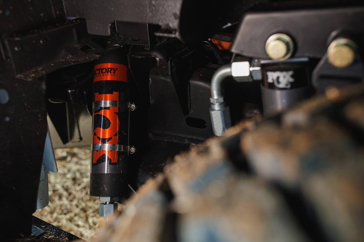 The suspension on F-150 Lightning Switchgear uses FOX shock absorbers