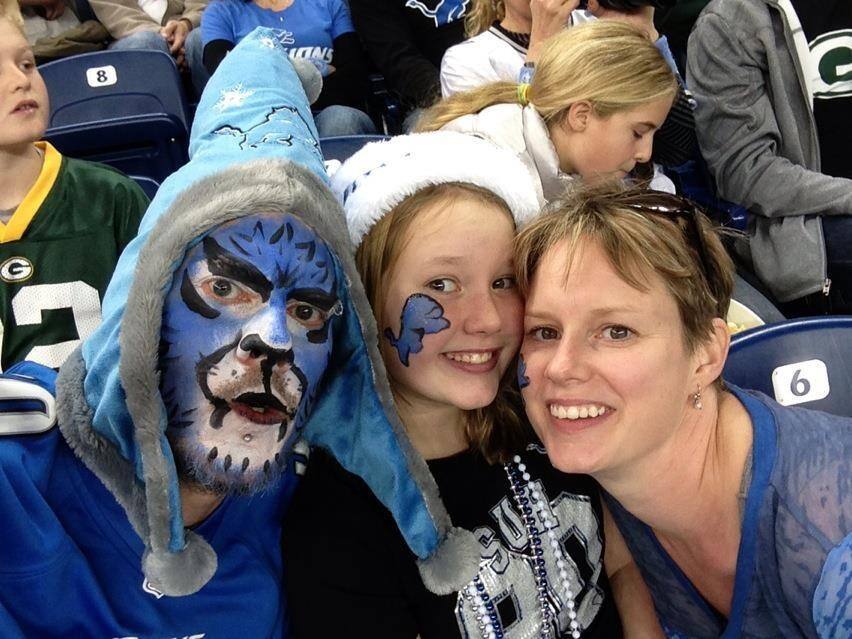 Lanivich first Lions game with daughter