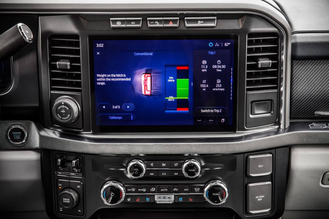The Super Duty includes a fighter jet plane-inspired Head-Up Display