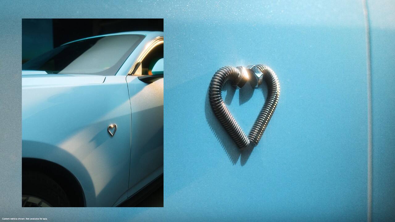 A heart shaped from two screws