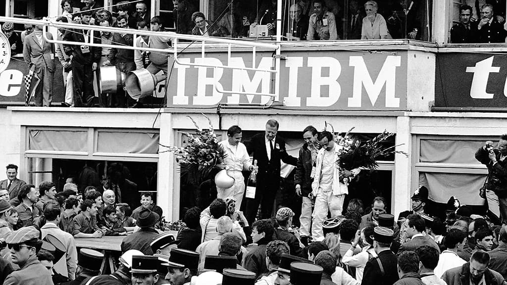 Chris Amon Le Mans 1966 podium